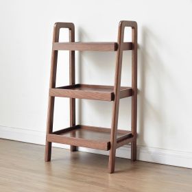Walnut Color Oak Storage Bench, 3-Tier Beech Wood Shoe Rack for Entryway, Premium Storage Organizer for Bathroom, Living Room, Bedroom, Hallway,