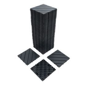 Plastic Interlocking Deck Tiles,44 Pack Patio Deck Tiles,12"x12" Square Waterproof Outdoor All Weather Use