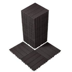 VEVOR Interlocking Deck Tiles 36 Pack 12"x12" Waterproof for Porch Dark Brown
